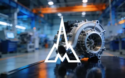 Abstraktes, professionelles Bild eines hochwertigen industriellen Bauteils in einer modernen Fertigungsumgebung. - Foto: über boerse-global.de