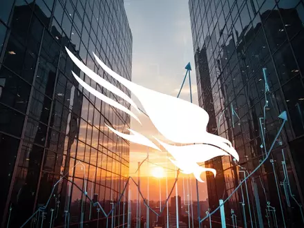 Abstrakte Darstellung eines modernen Bürogebäudes bei Sonnenaufgang als Symbol für Wachstum und positive Marktstimmung. - Foto: über boerse-global.de
