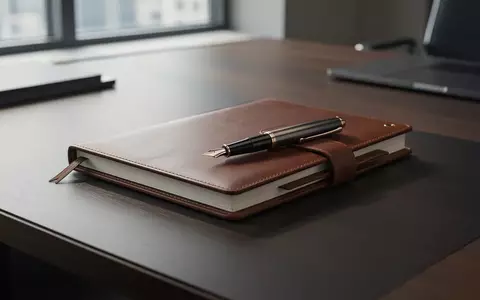 Ein professioneller Schreibtisch mit Notizblock und Füllfederhalter in einem modernen Büro. - Foto: über boerse-global.de