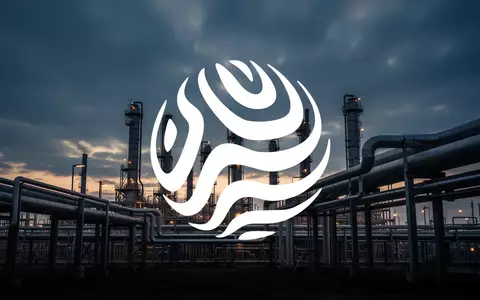 Abstrakte Darstellung einer industriellen Industrieanlage unter einem stimmungsvollen, düsteren Himmel. - Foto: über boerse-global.de