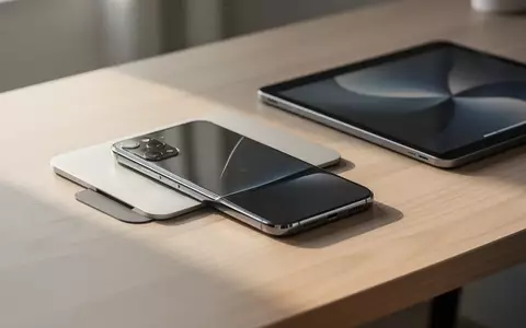 Ein modernes Smartphone liegt neben einem Tablet auf einem Holztisch in einer hellen, minimalistischen Arbeitsumgebung. - Foto: über boerse-global.de
