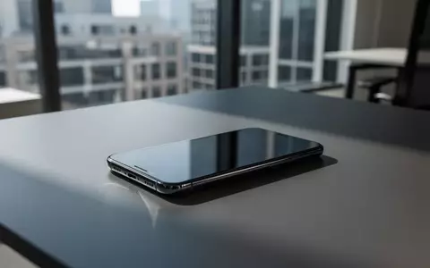 Ein modernes Smartphone auf einem minimalistischen Schreibtisch in einer Büro-Umgebung. - Foto: über boerse-global.de