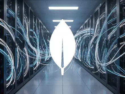 Abstrakte Darstellung eines modernen Rechenzentrums mit leuchtenden Glasfaserkabeln als Symbol für digitale Infrastruktur. - Foto: über boerse-global.de