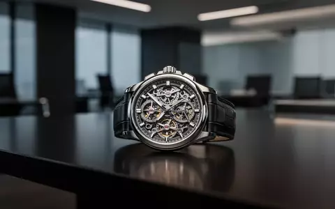 Eine hochwertige mechanische Luxusuhr liegt auf einer dunklen, polierten Oberfläche in einem modernen Büro. - Foto: über boerse-global.de