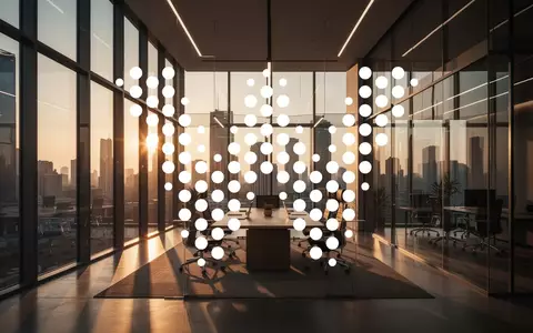 Modernes, elegantes Bürointerieur mit atmosphärischer Beleuchtung als Symbol für strategische Unternehmensführung. - Foto: über boerse-global.de