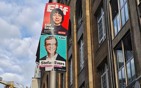 Wahlplakate für die Abgeordnetenhauswahl 2026 mit Elif Eralp und Stefan Evers (Archiv) - Foto: via dts Nachrichtenagentur