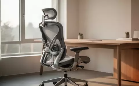 Ein minimalistischer, ergonomischer Arbeitsplatz mit einem modernen Bürostuhl in einem hellen Raum. - Foto: über boerse-global.de