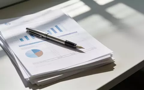 Ein moderner Schreibtisch mit einem Füllfederhalter und Finanzunterlagen in einem Büro. - Foto: über boerse-global.de