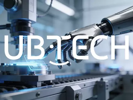 Futuristischer humanoider Roboterarm in einer modernen, technologisch fortgeschrittenen Industrieumgebung. - Foto: über boerse-global.de
