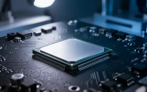 Ein moderner Halbleiter-Prozessorchip auf einer Leiterplatte in einer hochtechnologischen Laborumgebung. - Foto: über boerse-global.de