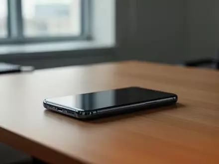Ein modernes Smartphone liegt auf einem Schreibtisch in einer professionellen Büroumgebung. - Foto: über boerse-global.de