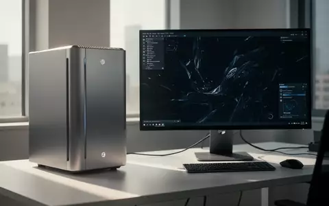 Moderner Arbeitsplatz mit einem hochwertigen Desktop-PC und einem dunklen, digitalen Arbeitsbereich in einem Büro. - Foto: über boerse-global.de