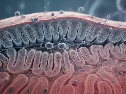 Mikroskopische Nahaufnahme einer biologischen Gewebestruktur zur Veranschaulichung zellulärer Stoffwechselprozesse. - Foto: über boerse-global.de