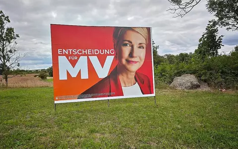 Wahlplakat für die Landtagswahl 2026 mit Manuela Schwesig (Archiv) - Foto: via dts Nachrichtenagentur