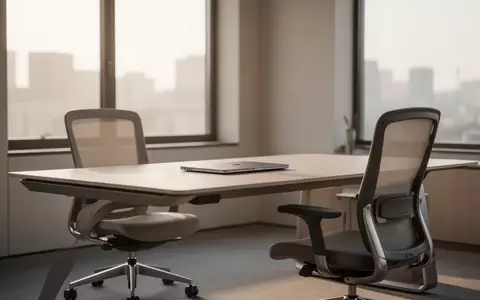 Ein leerer moderner Büroarbeitsplatz mit einem geschlossenen Laptop auf einem Schreibtisch bei natürlichem Morgenlicht. - Foto: über boerse-global.de