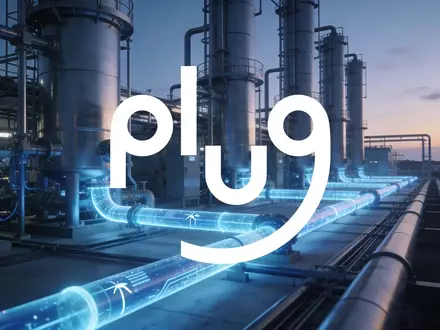 Industrielle Wasserstoff-Anlage bei Dämmerung als Symbol für erneuerbare Energien. - Foto: über boerse-global.de