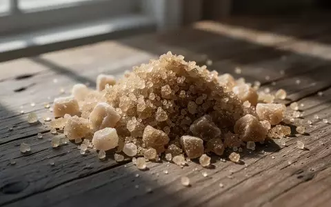 Nahaufnahme von braunem Rohrzucker auf einem rustikalen Holztisch bei natürlichem Licht. - Foto: über boerse-global.de
