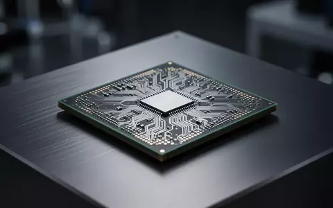 Ein hochmoderner Computer-Prozessor-Chip auf einer gebürsteten Aluminiumoberfläche in einer Laborumgebung. - Foto: über boerse-global.de