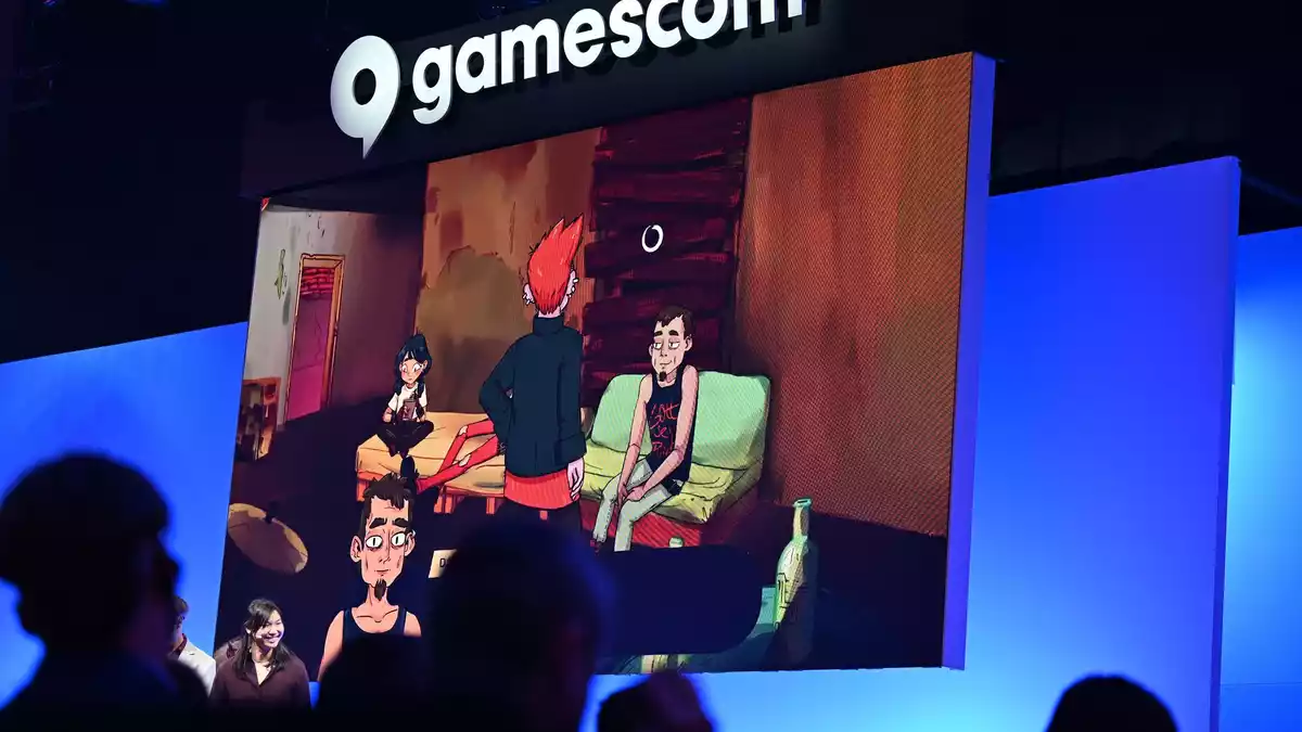 Eine Paintbucket-Entwicklerin stellte bei der Gamescom «Grenzgänger» vor. - Bild: Wolf von Dewitz/dpa
