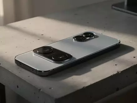 Ein modernes Smartphone liegt auf einem minimalistischen Schreibtisch im sanften Morgenlicht. - Foto: über boerse-global.de