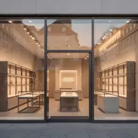 Ein modernes, leeres Einzelhandelsgeschäft in einer deutschen Stadt im sanften Morgenlicht. - Foto: über boerse-global.de