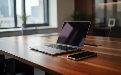 Ein moderner, verschwommener Büroarbeitsplatz mit Laptop und Smartphone bei natürlichem Lichteinfall. - Foto: über boerse-global.de