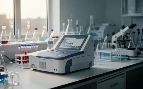 Ein modernes Analysegerät für Bluttests in einem hellen, klinischen Laborraum. - Foto: über boerse-global.de