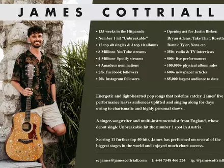 Musiker und Produzent James Cottriall - Foto: James Cottriall über pressetext.de