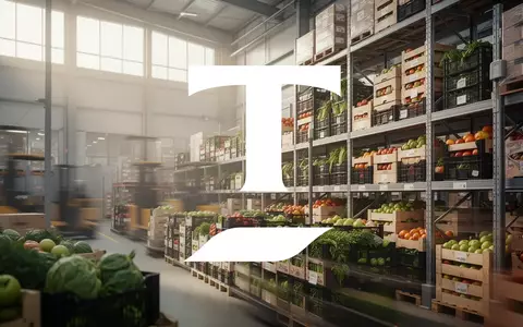 Moderne Logistik- und Lagerhalle mit frischen Lebensmitteln in einer professionellen, atmosphärischen Aufnahme. - Foto: über boerse-global.de