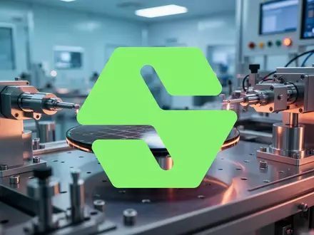 Abstrakte Darstellung einer modernen Halbleiterfertigung mit präzisen technischen Anlagen in einem Reinraum. - Foto: über boerse-global.de