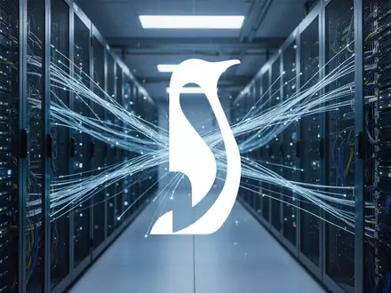 Hochmoderne Server-Infrastruktur in einem Rechenzentrum mit leuchtenden Glasfaserkabeln, die Datenwachstum symbolisiert. - Foto: über boerse-global.de