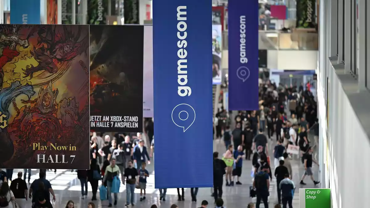 Mehr als 350.000 Besucher werden bis Sonntag bei der Gamescom erwartet. - Bild: Wolf von Dewitz/dpa