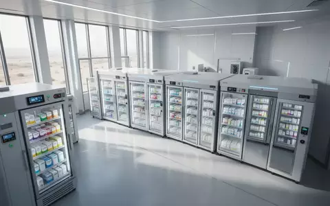 Moderne medizinische Kühlanlagentechnik in einer sauberen, professionellen Laborumgebung. - Foto: über boerse-global.de