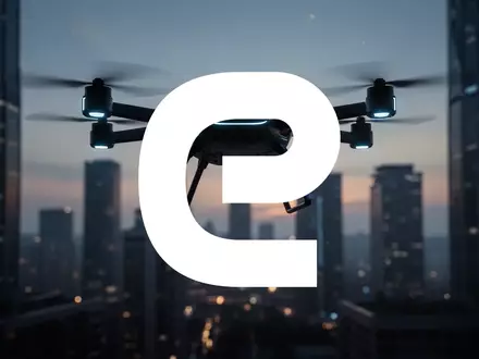 Futuristisches autonomes Fluggerät über einer verschwommenen Skyline bei Dämmerung als Symbol für Luftmobilität. - Foto: über boerse-global.de