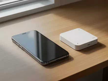 Ein modernes Smartphone auf einem minimalistischen Schreibtisch zur Illustration von Speicheroptimierung. - Foto: über boerse-global.de