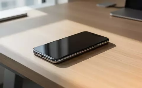 Ein modernes Smartphone liegt auf einem minimalistischen Holztisch in einem hellen Büro. - Foto: über boerse-global.de