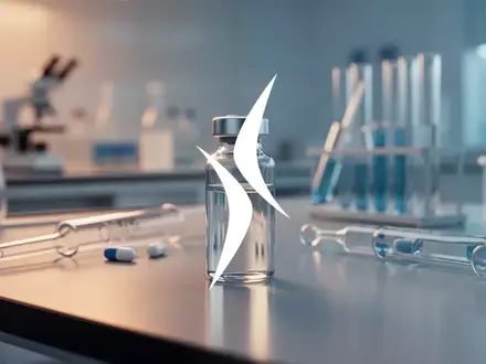 Moderne medizinische Laborumgebung mit Laborausrüstung und Glasfläschchen als Symbol für pharmazeutische Zulassungen. - Foto: über boerse-global.de