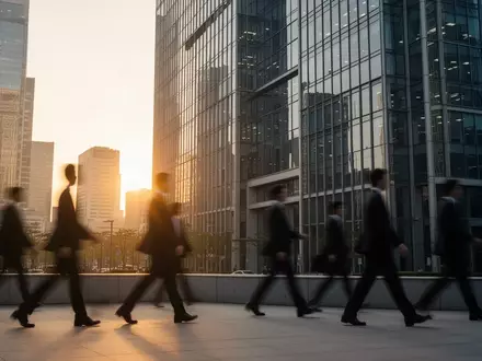 Moderne Bürogebäude im Finanzviertel von Seoul bei Sonnenuntergang - Foto: über boerse-global.de