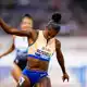 Die schnellste Frau über 100 Meter Hürden: Masai Russell aus den USA. - Bild: Jean-Christophe Bott/KEYSTONE/dpa