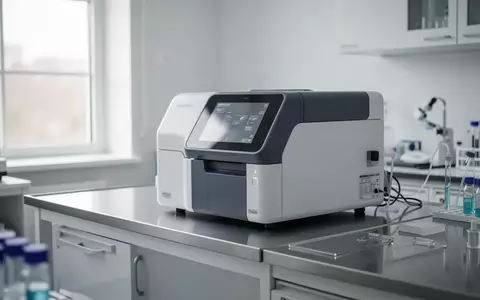 Ein kompakter Immunoassay-Analysator auf einem Labortisch in einer sterilen, modern eingerichteten medizinischen Umgebung. - Foto: über boerse-global.de