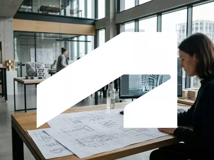 Abstrakte Darstellung von moderner Architektur und digitalem Design in einem professionellen Büroambiente - Foto: über boerse-global.de