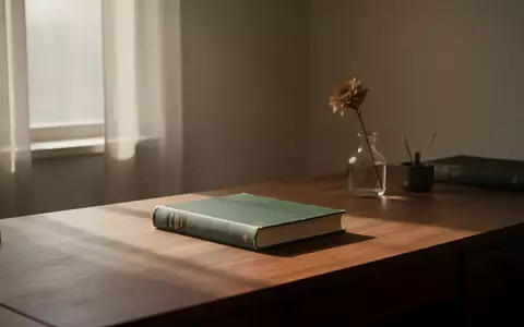 Ein geschlossenes Buch auf einem Holztisch in einem stillen, lichtdurchfluteten Arbeitszimmer. - Foto: über boerse-global.de