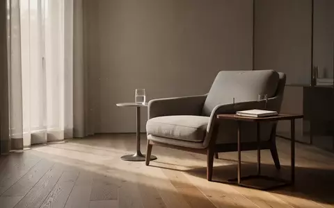 Ein minimalistisch eingerichteter, ruhiger Wohnraum mit sanftem Tageslicht, der eine Atmosphäre von Entspannung und Rückzug ausstrahlt. - Foto: über boerse-global.de