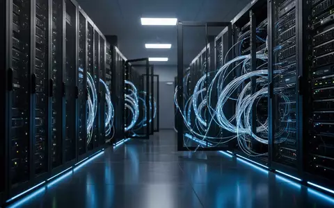 Moderne Serverräume mit leuchtenden Glasfaserkabeln und technischer Infrastruktur als Symbol für digitale Sicherheit. - Foto: über boerse-global.de