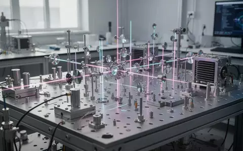 Präzises optisches Labor-Setup für Quantencomputer mit komplexen Lasersystemen und Hardware-Komponenten. - Foto: über boerse-global.de