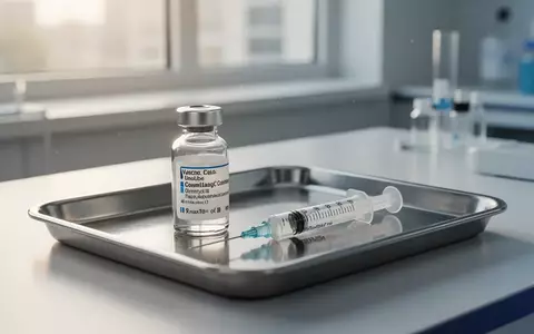 Ein steriles medizinisches Labor mit einer Impfstoffampulle und einer Spritze auf einem Tablett. - Foto: über boerse-global.de