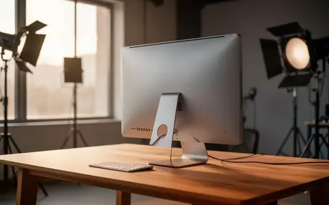Ein moderner, minimalistischer Arbeitsplatz mit einem professionellen Computergehäuse auf einem Holztisch. - Foto: über boerse-global.de