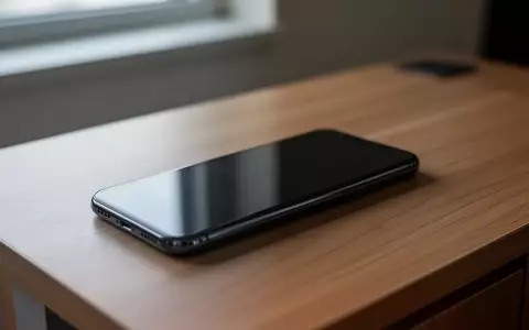 Ein Smartphone mit ausgeschaltetem Display liegt auf einem minimalistischen Holztisch bei natürlichem Licht. - Foto: über boerse-global.de