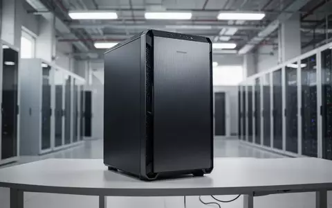 Eine hochwertige Workstation in einem dunklen Metallgehäuse, platziert auf einem minimalistischen Schreibtisch. - Foto: über boerse-global.de