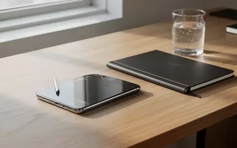 Ein minimalistischer Arbeitsplatz mit einem Smartphone und einem Notizbuch auf einem Holztisch bei natürlichem Licht. - Foto: über boerse-global.de